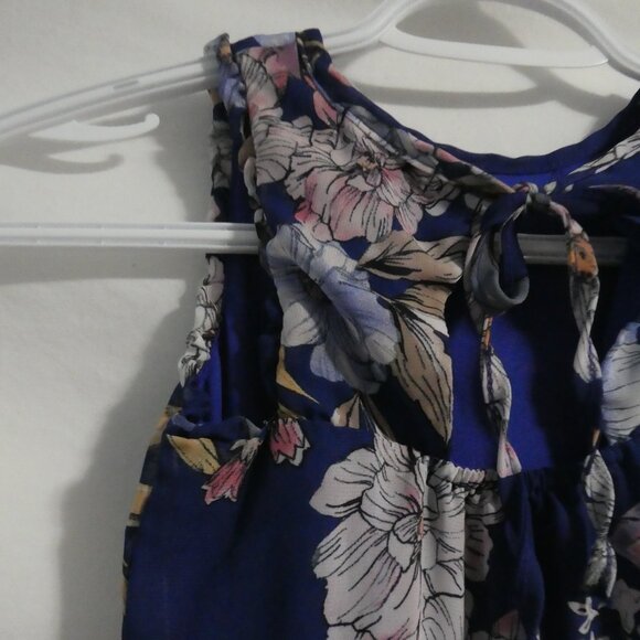 AVA & YELLY | size 6 | Sheer Sleeveless Floral Dress | Tie Back | Lined - Picture 10 of 16